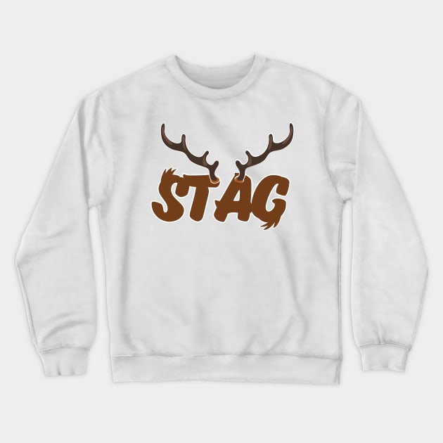 Stag wedding party Crewneck Sweatshirt by nickemporium1